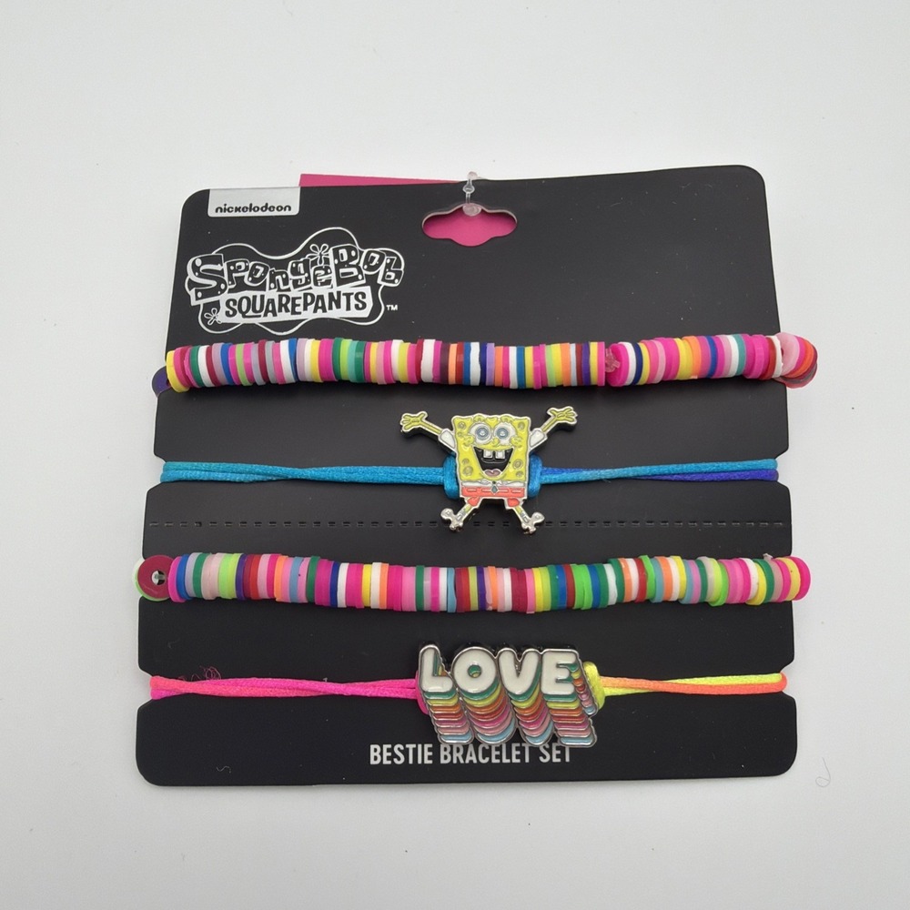 Spongebob Squarepants Bestie Cord Bracelet Set of 4